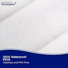Microban_Medium Weight PEVA Shwr Liner_Waterproof_Frost