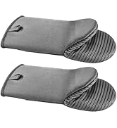 VEVOR Oven Mitts, Mini Oven Mitt Set with Non-Slip Silicone Strips, High Heat Resistant to 500?, ...