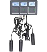 8 in 1 Water Quality Tester, S.G EC Salt ORP CF Temp, Online Monitor for Aquariums, Hydroponics, ...
