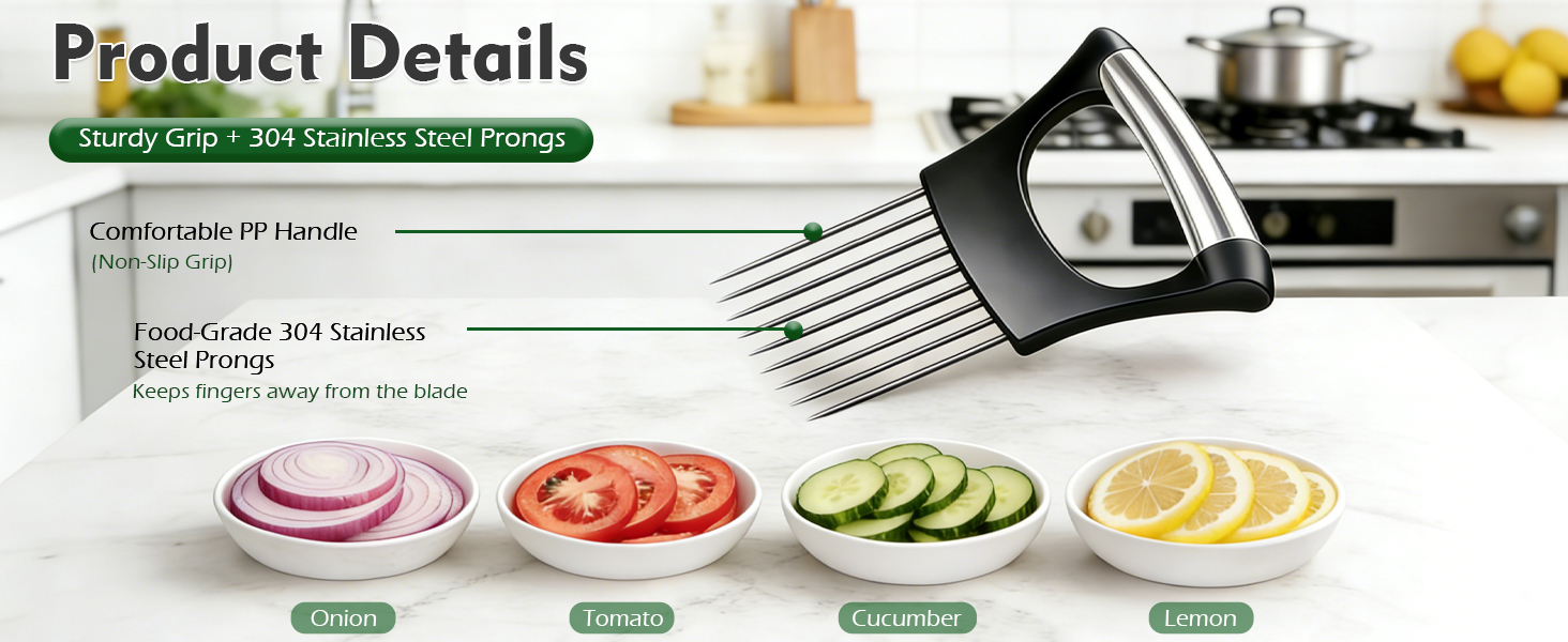 Sturdy Grip + 304 Stainless Steel Prongs
