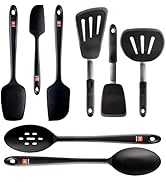 DI ORO Chef's Choice 8-Piece Silicone Spatula & Spoon Set - 600°F Heat-Resistant Kitchen Utensils...
