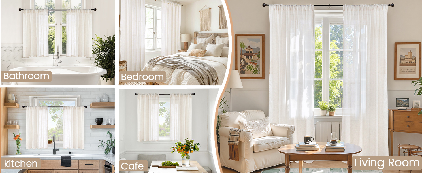 home decor linen curtains