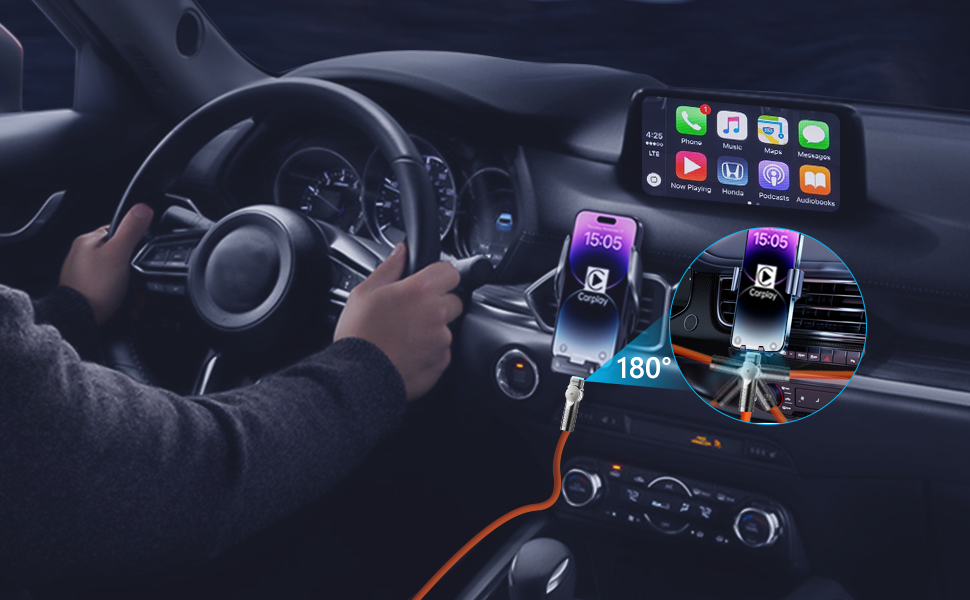 180-degree double-head rotation, supporting PD protocol, suitable for in-car