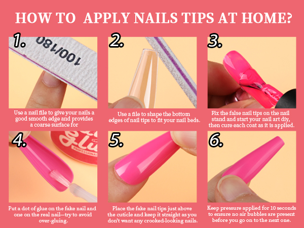 how to apply nail tips