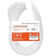 18 Inch Zip Ties Double Sided Toothed,120 LBS Tensile Strength Heavy Duty Cable Wire Ties With Se...