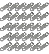 30Pcs Flat Plate Straight Brackets, 2 Inch Stainless Steel Flat Brace Mending Plates, Repair Brac...