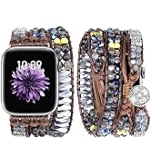 JR.DM Boho Beaded Bands for Women Compatible with Apple Watch 38mm 40mm 41mm 42mm (S10/11) Tibeta...