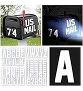 Seloom 148 PCS Reflective Mailbox Numbers and Letters Stickers Decals,4" X 7 Set Number 0-9 and 4...