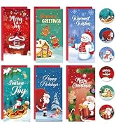 Thboxes Christmas Money Holder for Cash with Envelopes, 24 Pack Christmas Cards with Envelopes & ...