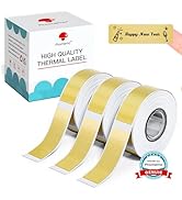 Phomemo D30 Label Tape, for D30 D35 Q30 Q30S Q31 Q32 Label Maker, Black on Glitter Transparent Go...