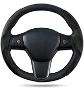 Shademax Custom Fit for Suede Steering Wheel Cover Tesla Model Y/ Model 3 Car Wheel Protector Tes...