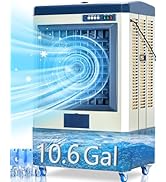 Uthfy 41” Evaporative Air Cooler, 4800 CFM Portable Swamp Cooler Outdoor Air Conditioner with 3 S...