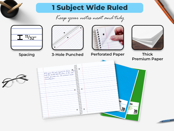 1 Subject Wide Ruled