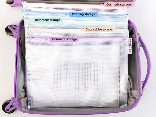 zipper pouches for organizing
