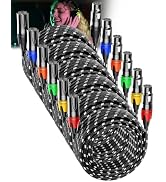 GLANICS XLR Cables 15FT 6 Pack, XLR Microphone Cable Male to Female 3 Pin | Durable Nylon Braided...