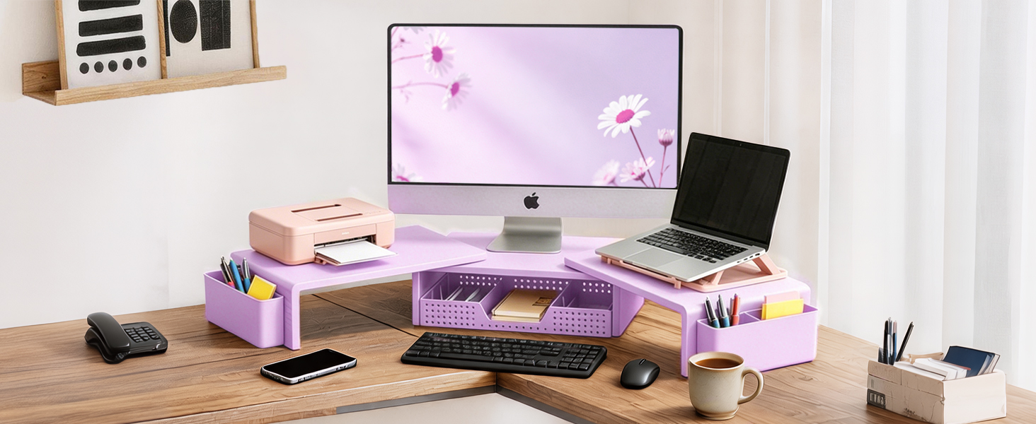 purple monitor stand