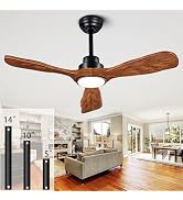 42” Ceiling Fan with Lights and Remote Control Ceiling Fan, Wooden Ceiling Fan with Lights Silent...