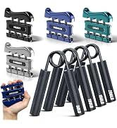 ZEAGUS Grip Strength Trainer,Finger Strengthener Kit - 8 Pack | Forearm Strengthener,Non-Slip Hea...
