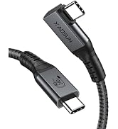 XAOSUN 80Gbps Right Angle USB 4 Cable for Thunderbolt 5 Cable 3.3FT, 120Gbps Bandwidth for 16K/Du...