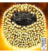 KNONEW 403ft 1000 LED String Lights Outdoor Christmas Lights 8 Modes & Timer Fairy Light Plug in ...