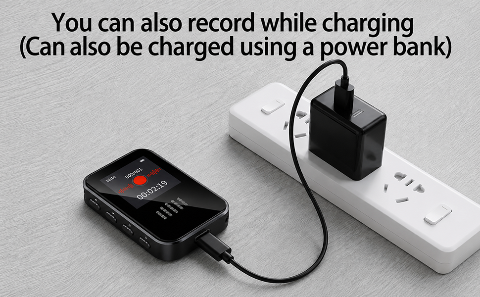 You can also record while charging