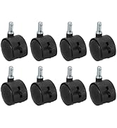 PATIKIL Office Chair Wheels Replacement 1.5", 8 Pcs Nylon Heavy Duty Office Furniture Casters Whe...