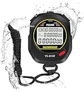 PULIVIA Waterproof Stopwatch Timer 10 Lap Split Memory Digital Stop Watch for Sports