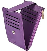 Chelmon Women's RFID Slim Card Holder Wallet: Thin Bifold with Multi-Card Case & Zipper Coin Pock...