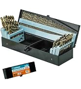 Cobalt Drill Bit Set, 115Pcs M35 HSS Twist Drill Bits (1/16"-1/2"), Jobber Length, Straight Shank...