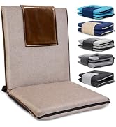 FASTMOMENT Floor Chair with Back Support Foldable Meditation Seat, Brown | 14 Adjustable Position...