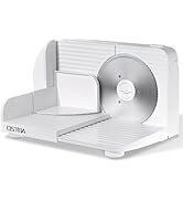 OSTBA Foldable Electric Food Slicer, Adjustable Thickness 0–15mm, 6.7” Stainless Steel Blade, 150...