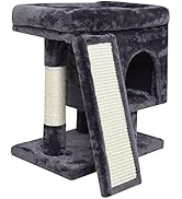 SYANDLVY Small Cat Tree for Indoor Cats Large Adult, Cat Tower with Scratching Post, Modern Cat H...