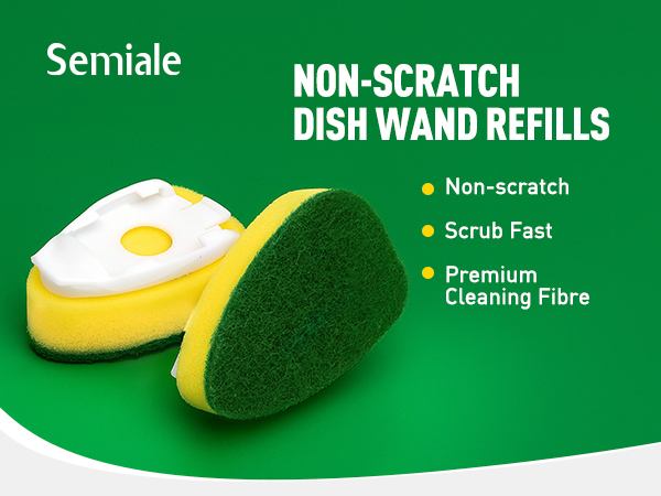 Non Scratch Dishwand Refill with Handle