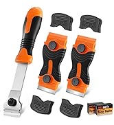 REXBETI Razor Blade Scraper Tool, 3 Pack Razor Scraper Set with Extra 30Pcs Metal and 20Pcs Plast...