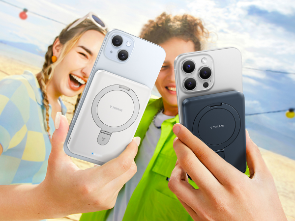 TORRAS EasyGo 10000mAh Magnetic Portable Charger Power Bank for iPhone, Fast Charging Travel