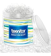 Clear Elastic Hair Bands, Teenitor 2000pcs Mini Hair Rubber Bands with a Box, Soft Hair Elastics ...