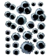 3D Bullet Hole and Scratch Car Stickers, Simulation Stereoscopic Fake Gun Bullet Holes Stickers, ...