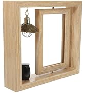 Kichvoe Small Urns for Human Ashes and Memorial Photo Frame Mini Black Keepsake Urn with Picture ...