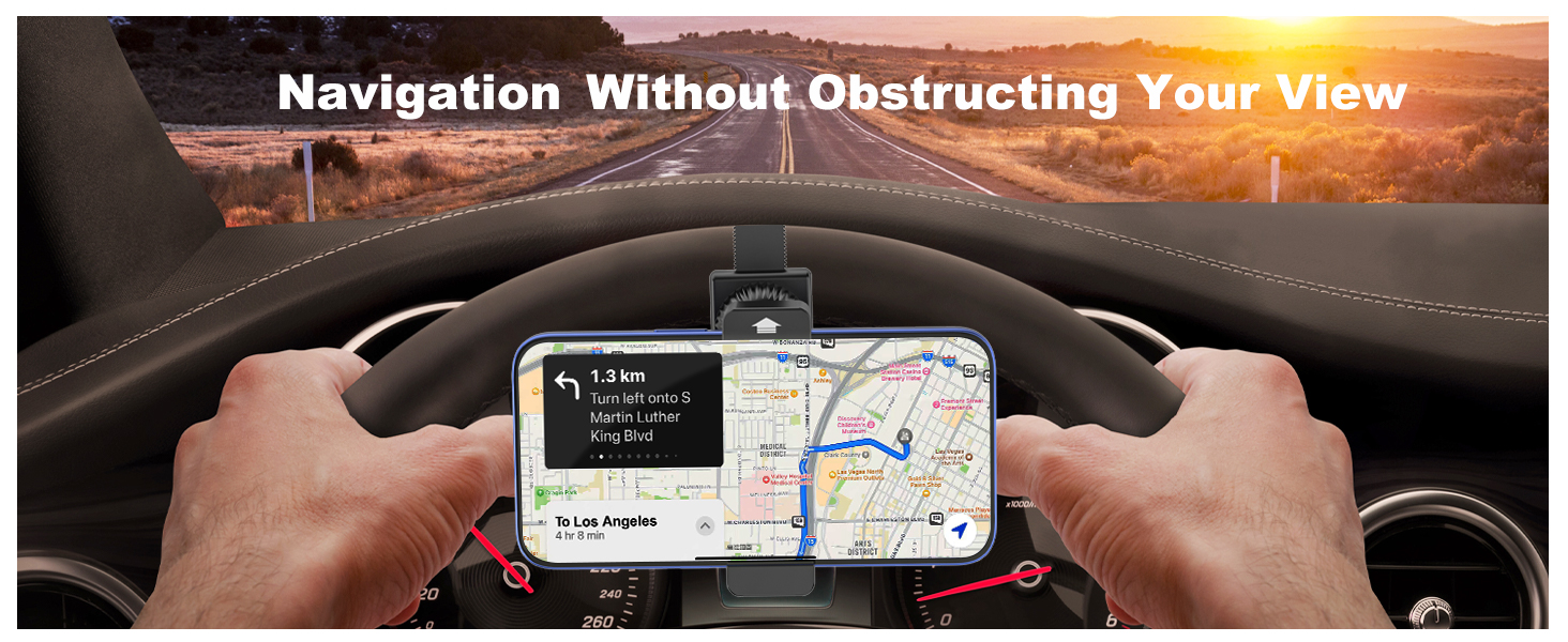steering wheel phone holder