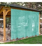 SpaceDresser Waterproof Outdoor Sheer Curtains for Patio - 2 Panels Rod Pocket Indoor Voile Sheer...