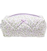 PAZIMIIK Cozy Makeup Bag Small Aesthetic Travel Zipper Cosmetic Pouch for Women Make Up Beauty Ac...