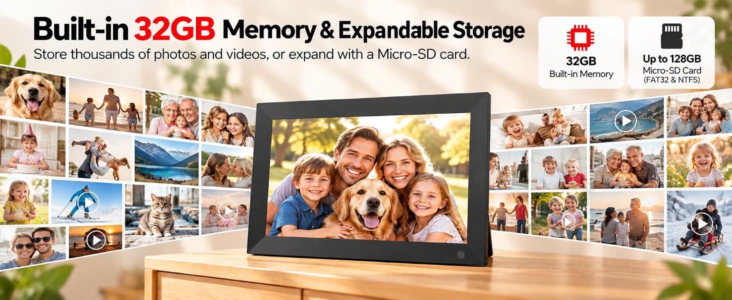 photo frame electronic, electronic picture frame, portaretrato digital, large picture frame