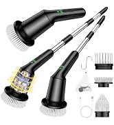Electric Spin Scrubber for Cleaning Bathroom, Shower Scrubber Rotary Floor Brushes with IPX7 Wate...