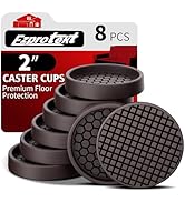 Non Slip Furniture Coasters - 2” Non Skid Furniture Pads for Hardwoods Floors, 8 PCS Round Rubber...