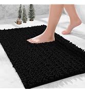 Ruggnovea Bathroom Rugs Non Slip Washable 32x20, Extra Thick Soft Chenille Absorbent Bath Mat, Hi...