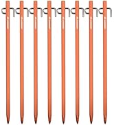 AVOFOREST Heavy Duty Tent Stakes - 8 Inch Extra Thick 7075 Aluminum Tent Pegs for Hard Ground, Li...