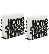 Ricomboo 2Pack Napkin Holder for Table, Modern Metal Black Napkin Holders for Kitchen Dining Tabl...