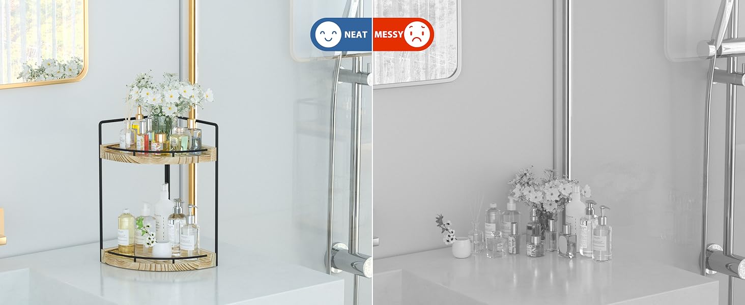 corner bathroom counter organizer
