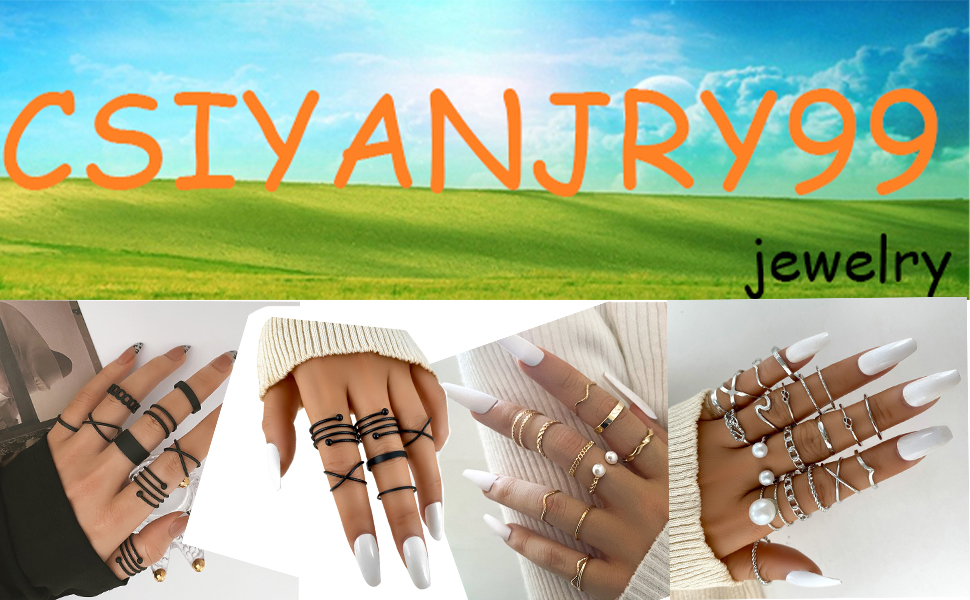 Vintage Stackable Midi Rings for girls