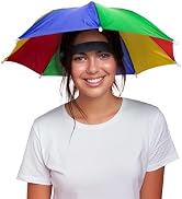 Windy City Novelties Umbrella Hat - Handsfree, Comfortable Design for Camping, Fishing, Gardening...